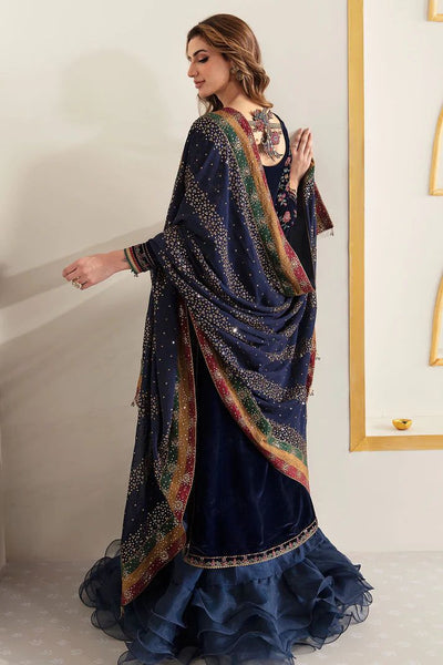 Luxury Velvet Unstitched 3-Piece Suit – Elegant Embroidery with Chiffon Dupatta