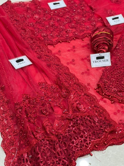 Luxury Heavy Embroidered Saree – Exclusive 2025 Edition