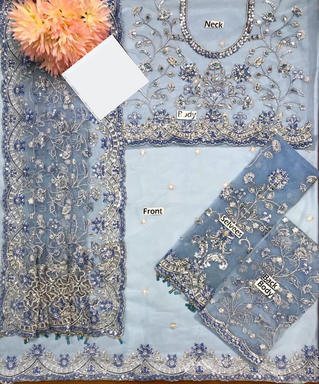 Luxury Heavy Embroidered Saree – Exclusive 2025 Edition