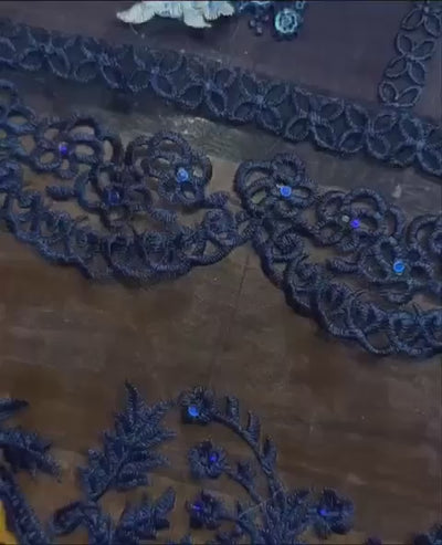 Luxury Embroidered Chiffon Suit – Unstitched 3-Piece