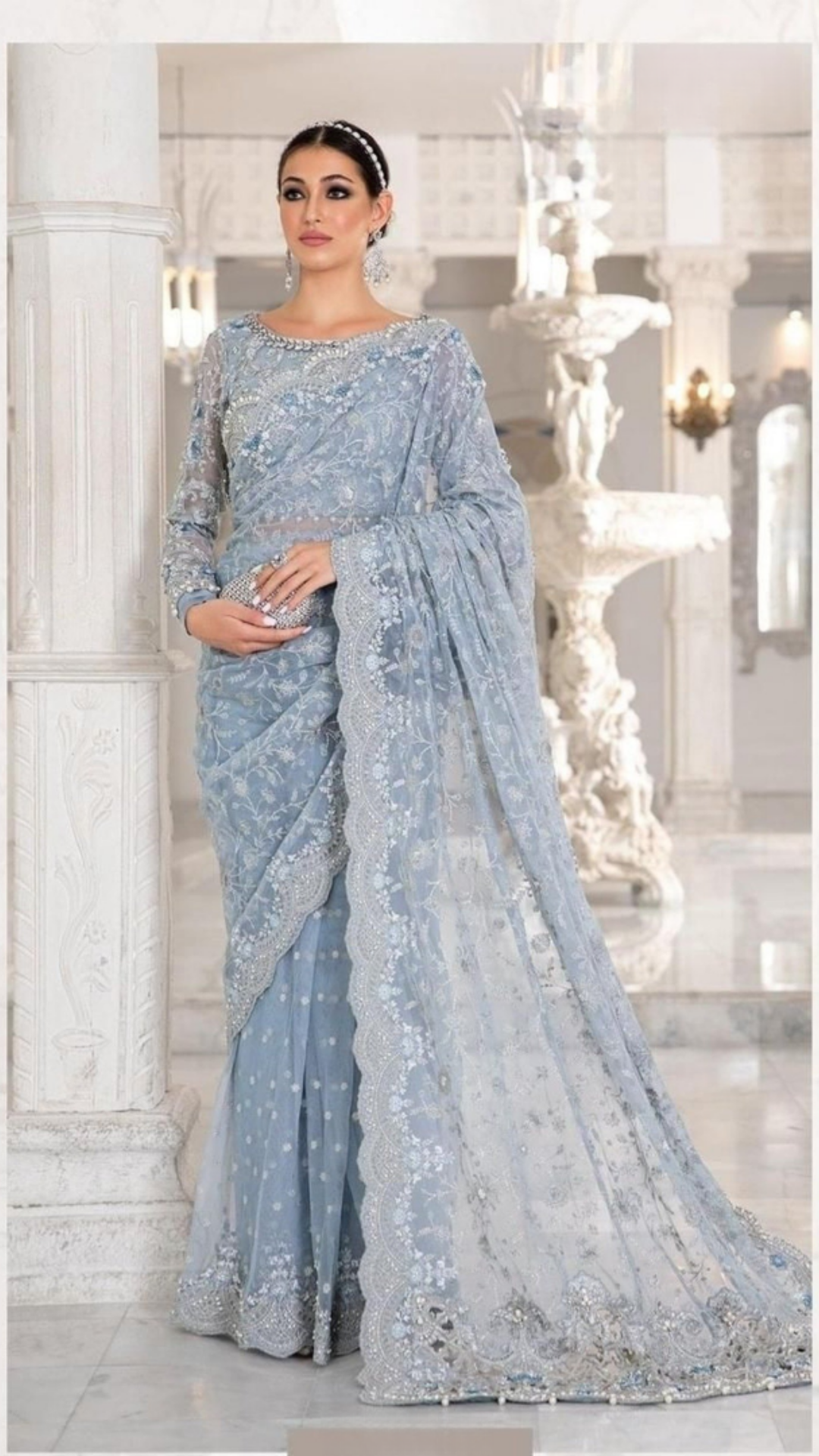 Luxury Heavy Embroidered Saree – Exclusive 2025 Edition