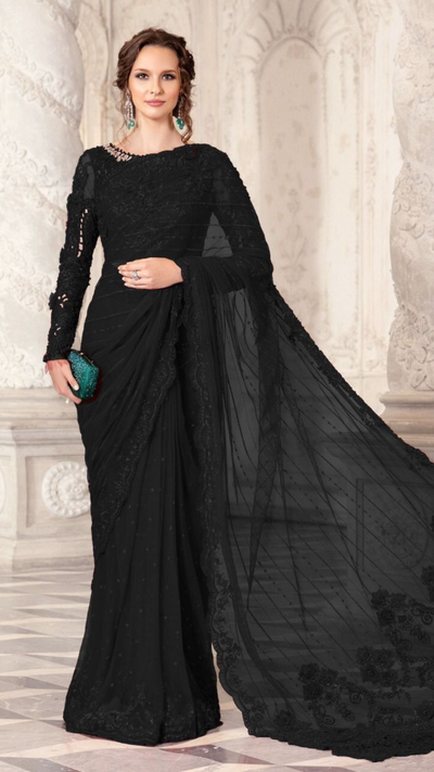 Luxury Heavy Embroidered Saree – Exclusive 2025 Edition